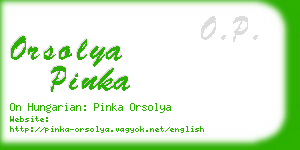 orsolya pinka business card